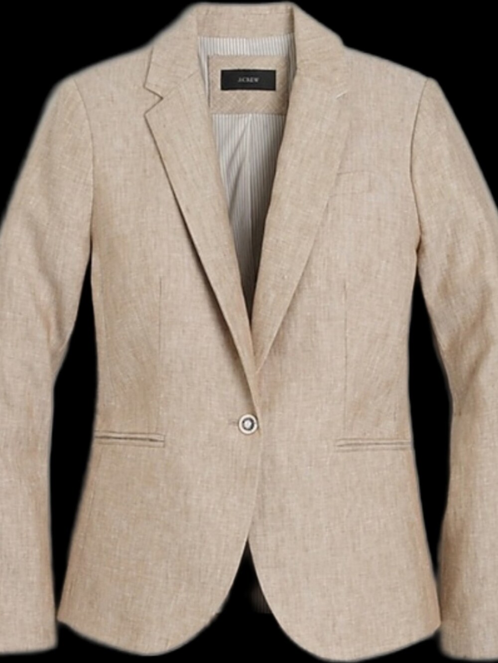 J. Crew Campbell Linen Blazer Preppy Equestrian Office Career Academia Neutral